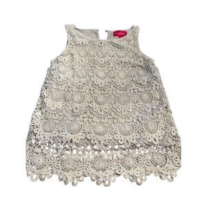 Lilly Pulitzer White lined Sleeveless Lace Top XS cottagecore Feminine coquette